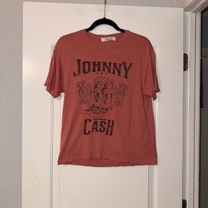 Free People Johnny Cash Graphic Tee - Rust